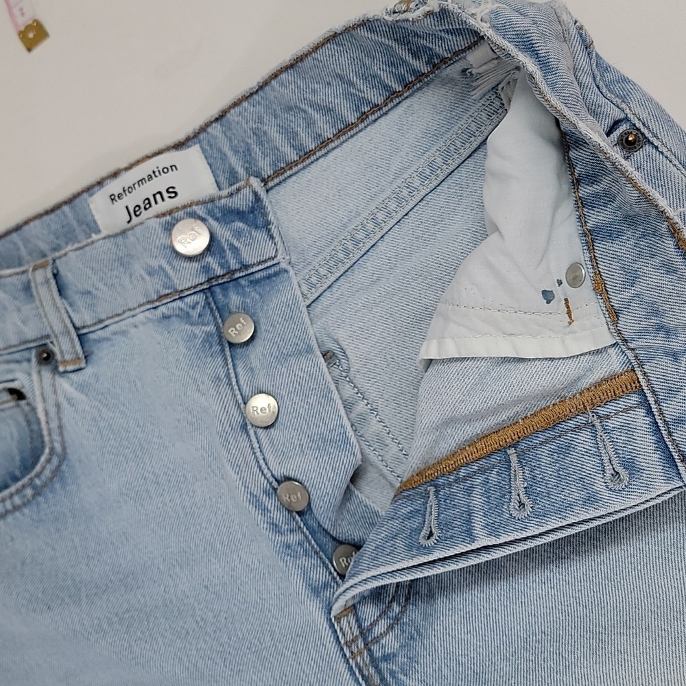 Reformation Straight Leg Jeans in Tahoe - Picture 8 of 13